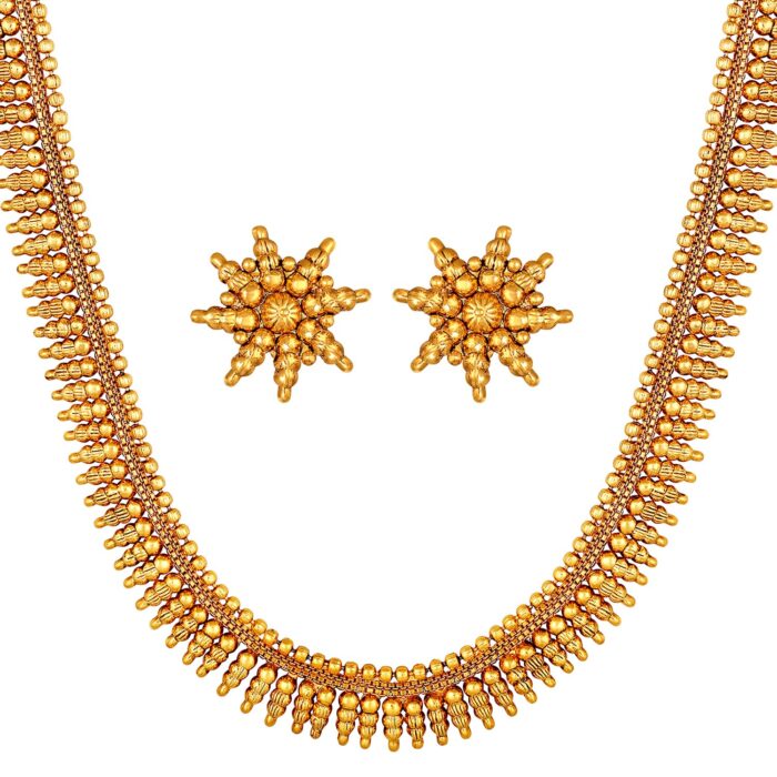 Peora Traditional Gold Plated Indian Bridal Jewelry Set Gift for Women - Image 5