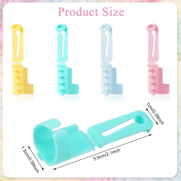 HASTHIP® 4PCS Crochet Ring,Yarn Guide Ring Crocheting Knitting Tool - Image 3