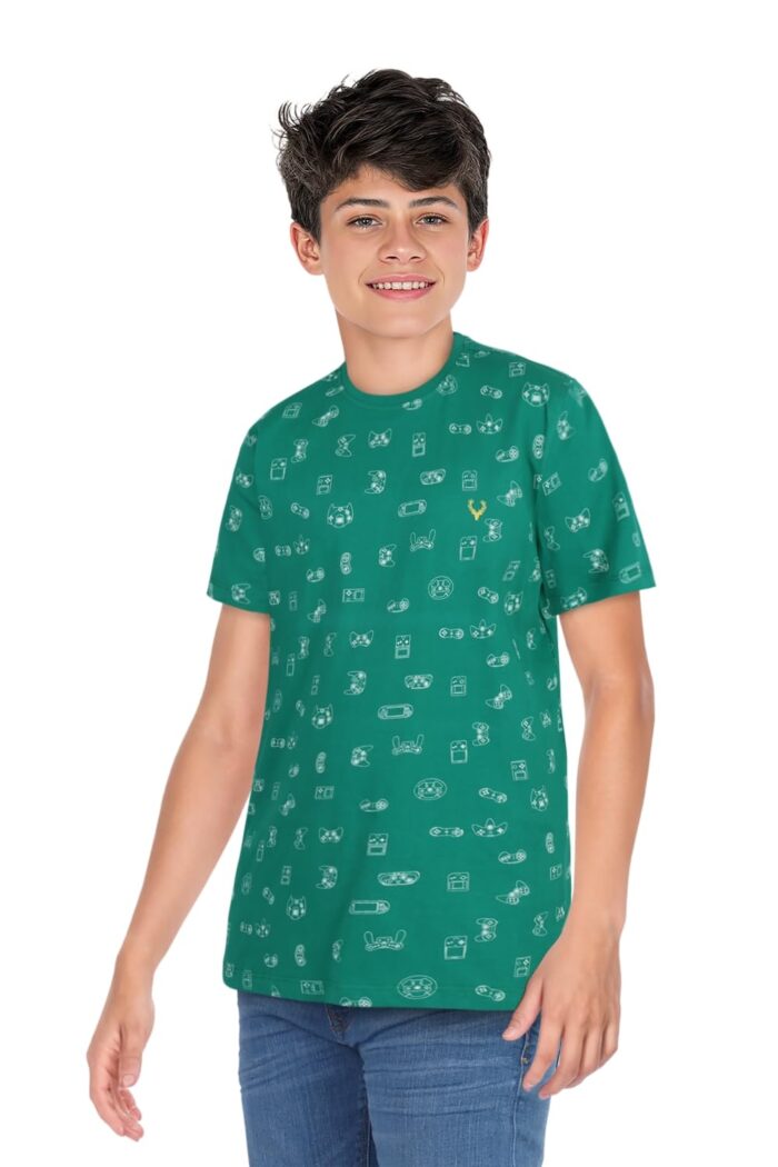 Allen Solly Boy's Cotton Regular Fit T-Shirt - Image 4