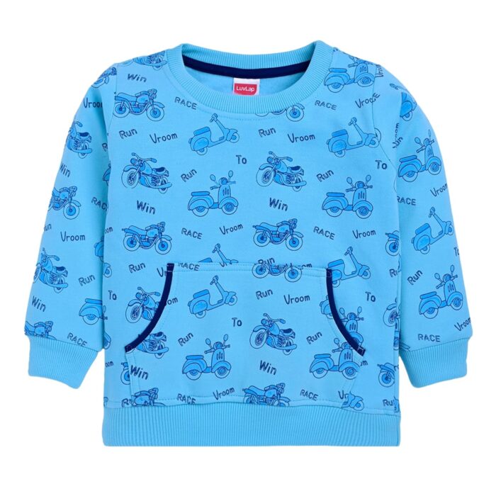 LuvLap Baby Boys Full Sleeve Sweatshirt & Pyjama Sets Pack of 1 - Image 3
