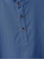 Zilcon Boys Linen Shirt Button Down Henley Short Sleeve Casual Dress - Image 5