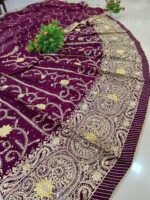 SHYAMLATA Fancy Heavy Embroidery Work Shimmer Silk Semi-stitched - Image 4