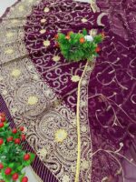 SHYAMLATA Fancy Heavy Embroidery Work Shimmer Silk Semi-stitched - Image 5