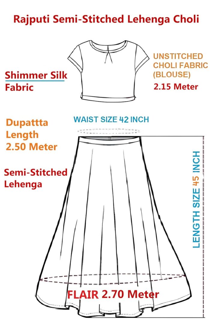 SHYAMLATA Fancy Heavy Embroidery Work Shimmer Silk Semi-stitched - Image 7