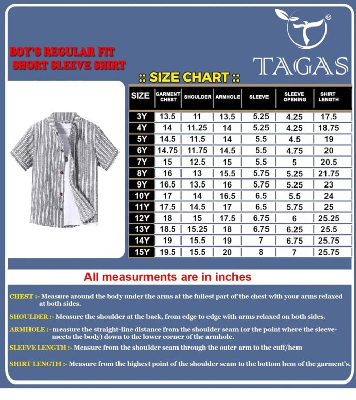 TAGAS Boy's Striped Regular Fit Shirt - Image 8