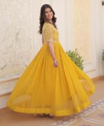 Fashion Basket Georgette Embroidered Anarkali Gown for Women - Image 7