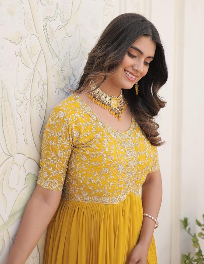 Fashion Basket Georgette Embroidered Anarkali Gown for Women - Image 9