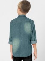 FABFARM Boys Regular Fit Washed Spread Collar Casual Shirt - Image 4
