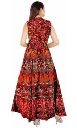 Roll On Women's Cotton Dress - Jaipuri Sanganeri Print Midi - Image 3