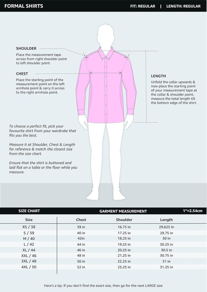 Amazon Brand - Symbol Men's Solid Cotton Formal Shirt - Image 7