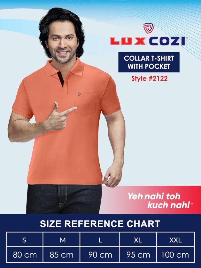 Lux Cozi Men's Half Sleeve Soild Casual Regular Fit - Image 3