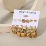 Shining Diva Fashion 11 Pairs Combo Set Latest Stylish Vintage Pearl Earrings - Image 5