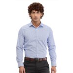 Park Avenue Men's Slim Fit Checks Pattern Cotton Polyester Blend - Image 2