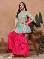 EthnicJunction Womens Chanderi Silk Embroidered - Image 3