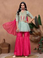 EthnicJunction Womens Chanderi Silk Embroidered - Image 4