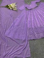 SHAFNUFAB Womens Net Semi Stitched LEHENGA CHOLI for women - Image 4