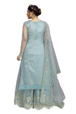 TRENDMALLS Women's Net Embroidery Salwar Suit Kurta Sharara - Image 3