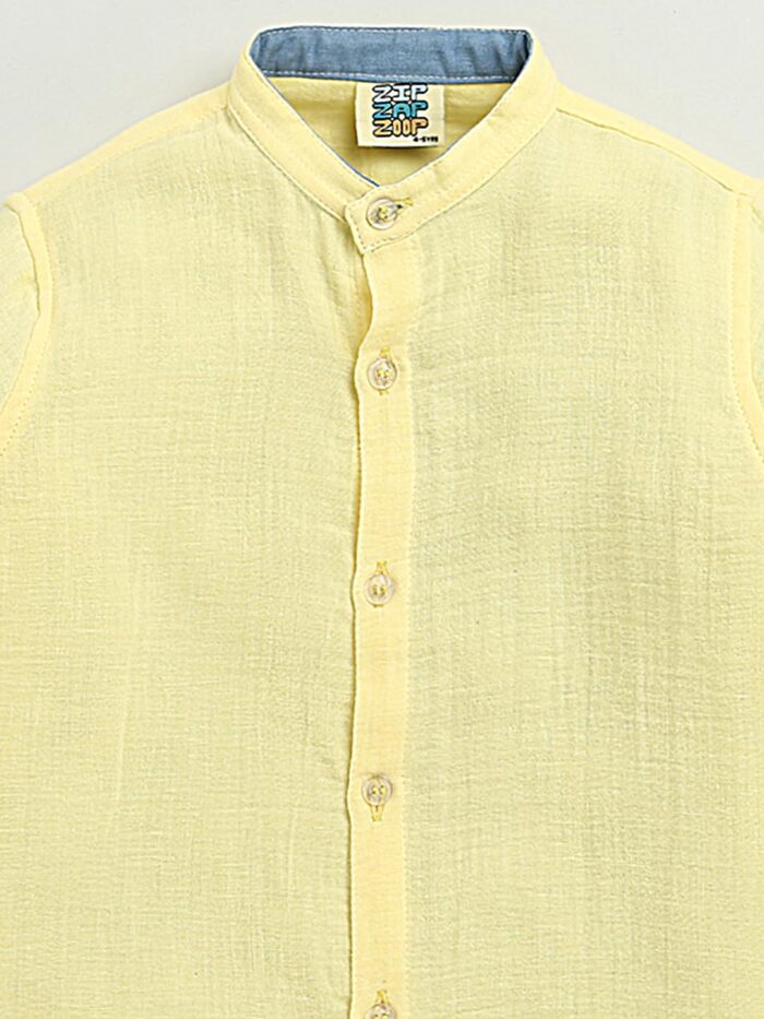 ZIP ZAP ZOOP Cotton Full Sleeve Collar Neck Shirt - Image 4