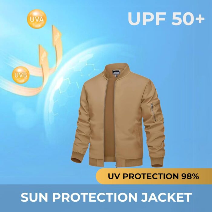 MIA FASHION Men's UPF 50+ Full Sleeves Zipper Function Sun Protection Jacket - Image 3