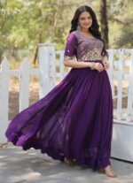 Fashion Basket Women's Georgette Anarkali Gown - Image 4