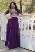 Fashion Basket Women's Georgette Anarkali Gown - Image 5