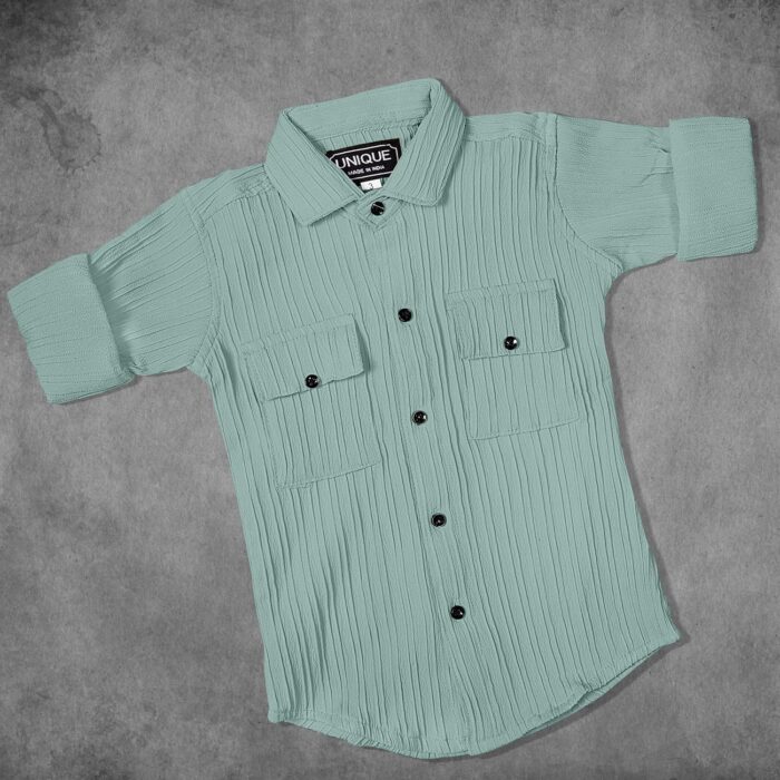 Zilcon Boys Long Sleeve Shirts Classic Collared Button-Down Tshirt Solid Cotton - Image 4
