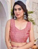 Yashika Women's Elegant Chiffon Saree with Blouse Material - Embrace Trendy Style - Image 3