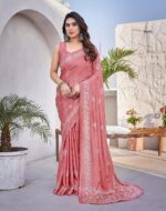 Yashika Women's Elegant Chiffon Saree with Blouse Material - Embrace Trendy Style - Image 4