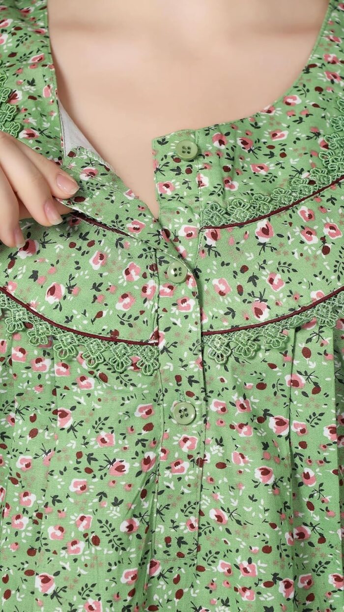 Soulemo Women Cotton Floor Length Nighty 1633 - Image 3