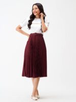 AASK Women Fit& Flare Polyster Solid Dress for Women - Image 7