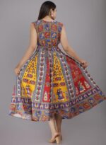 Arihant Collection Women Maxi Dress Jaipuri Printed - Image 3