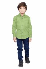 SKY PEARL Cotton Fullsleeve Casual Plain Shirt for Kid's - Image 4