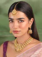 Yellow Chimes Jewellery Set for Women Gold Plated Traditional - Image 4