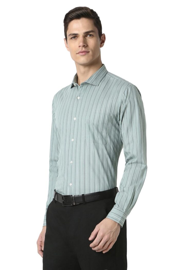 Peter England Men's Striped Slim Fit Shirt - Image 3