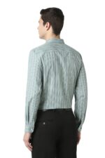 Peter England Men's Striped Slim Fit Shirt - Image 4