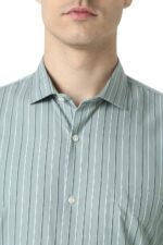 Peter England Men's Striped Slim Fit Shirt - Image 5