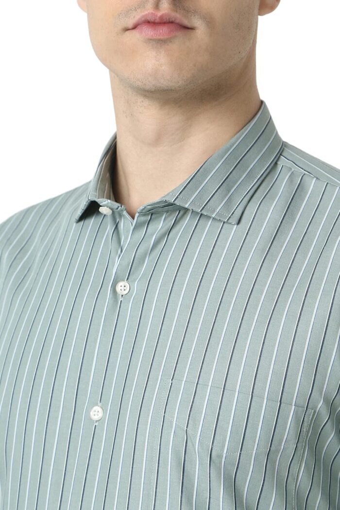 Peter England Men's Striped Slim Fit Shirt - Image 6