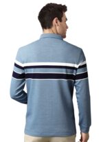 EYEBOGLER Men's Polo Neck Full Sleeves Printed Relaxed Fit T-Shirt - Image 3