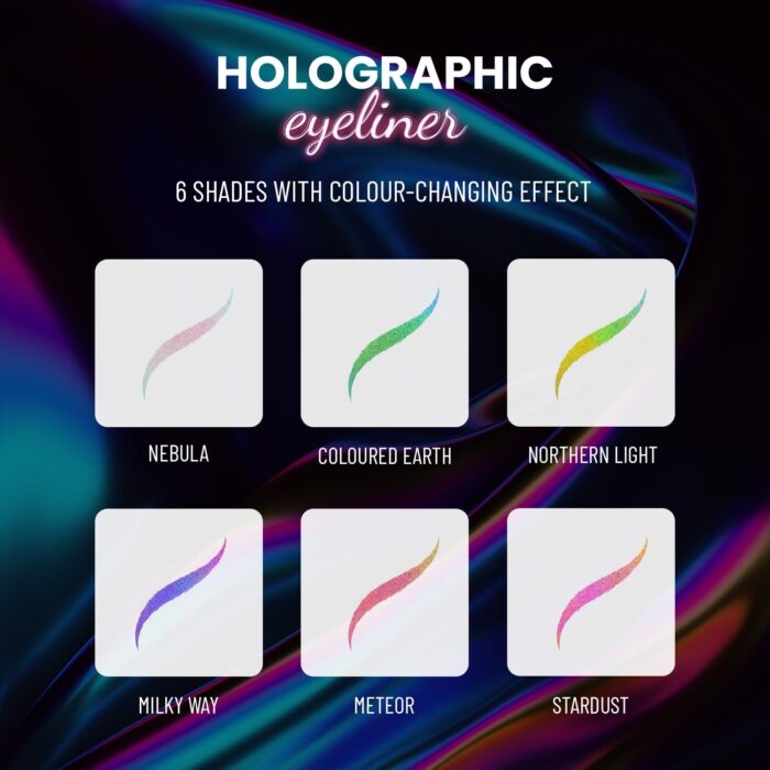 SWISS BEAUTY Holographic Shimmery Pencil Eyeliner - Image 6