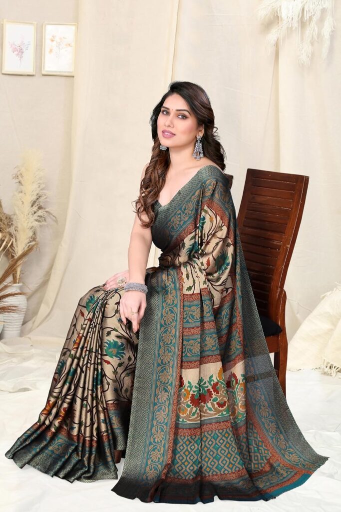 MIRCHI-FASHION-Womens-Chiffon-Floral-Printed-Saree-with-Blouse-Piece