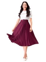 AASK Women Fit& Flare Polyster Solid Dress for Women - Image 2