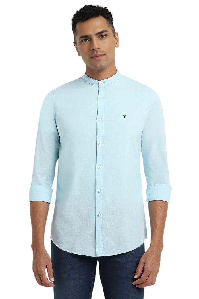 Allen Solly Men's 100% Cotton Slim Fit Shirt - Image 2