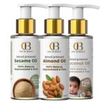 CDB's Glow & Nourish Oil Set Combo | Pure Woodpressed Coconut Oil, Almond Oil - Image 2