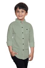 Cotton Shirt for Kids Spread Collor Regular FIT Shirt || Casual Cotton Plain Shirt - Image 2