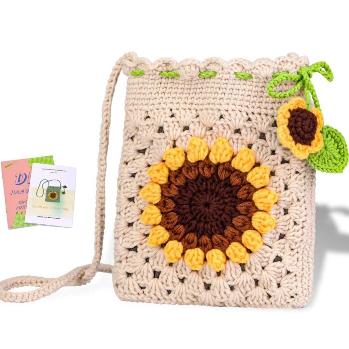 DIANZHU Crochet Kit for Beginners - Phonebag Crochet Starter Kit - Image 2