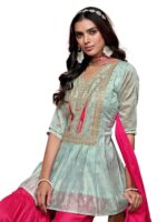 EthnicJunction Womens Chanderi Silk Embroidered - Image 2