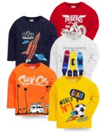 Kuchipoo Boys Full Sleeves Regular Fit Cotton T-Shirts - Image 2