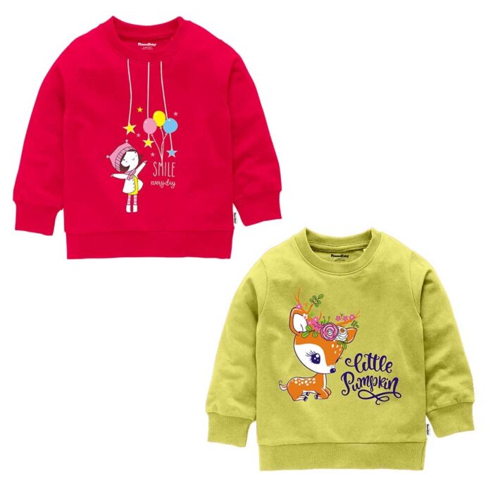 NammaBaby Girls Cotton Round Neck Sweatshirt - Image 2