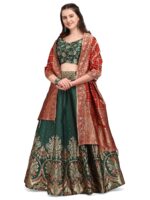 PURVAJA Women's Jacquard Semi-Stitched Lehenga choli - Image 2