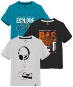RAAX Boys Regular Fit 100% Cotton Trendy Print Half Sleeve T-Shirt | Age 2-14 Years - Image 2
